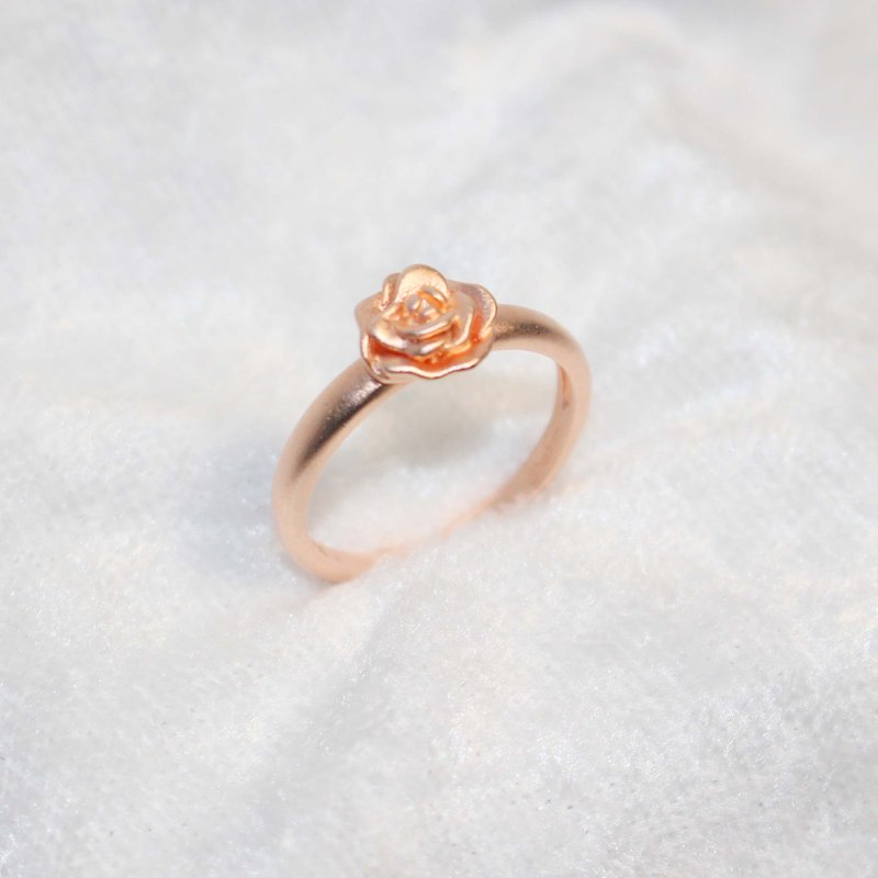 rose flower ring - แหวนทั่วไป - เงินแท้ 