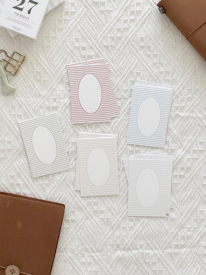 Emotional striped round tags - 卡片/明信片 - 紙 