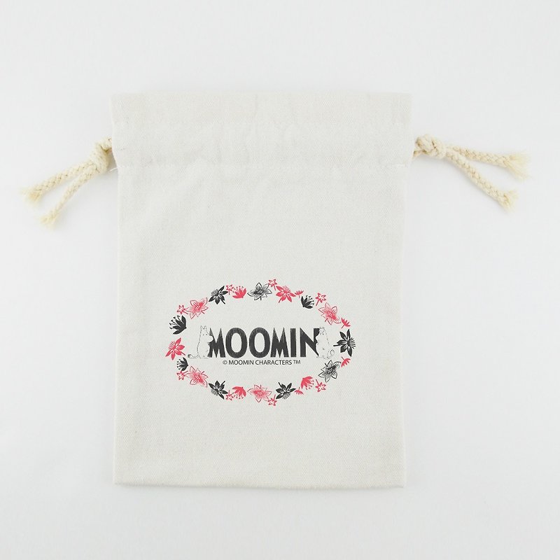 Authorized by Moomin-Drawstring Storage Bag Universal Bag [Show my love] (Large/Medium/Small) - Toiletry Bags & Pouches - Cotton & Hemp Red