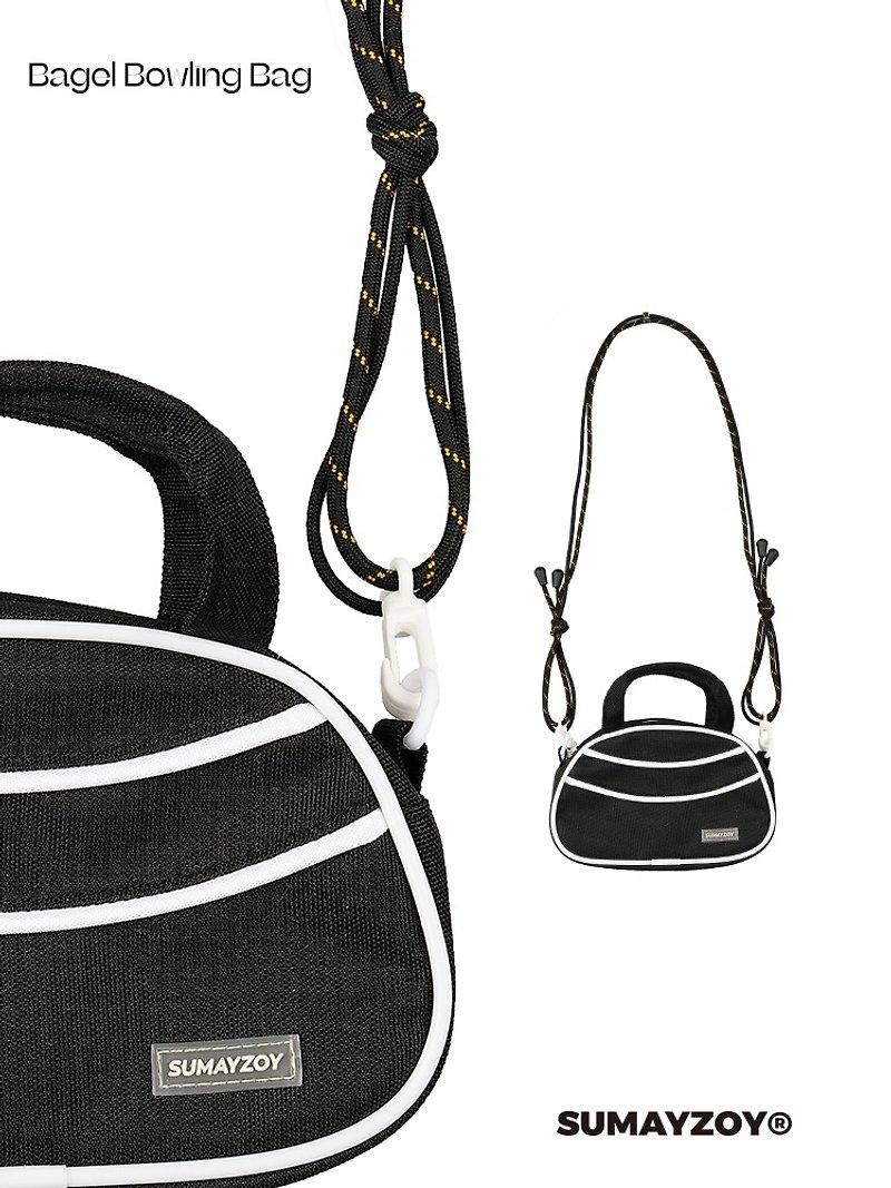 Handbag Women's Crossbody Bag Niche Sports Style Cute Bowling Bag Shoulder Bag Clutch Bag Mamba Black - Messenger Bags & Sling Bags - Polyester Black