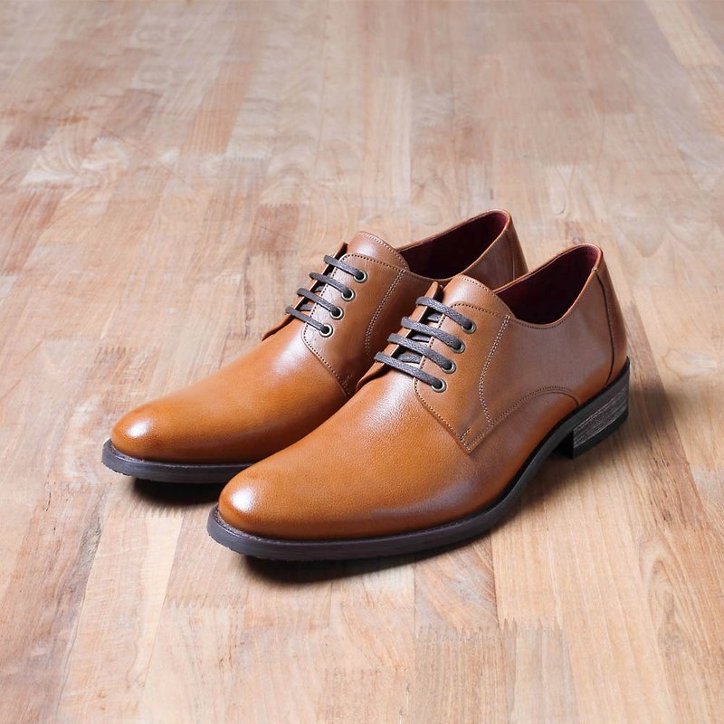 Vanger elegant beauty ‧ elegant texture style Derby shoes Va178 brown Taiwan system - รองเท้าอ็อกฟอร์ดผู้ชาย - หนังแท้ สีนำ้ตาล