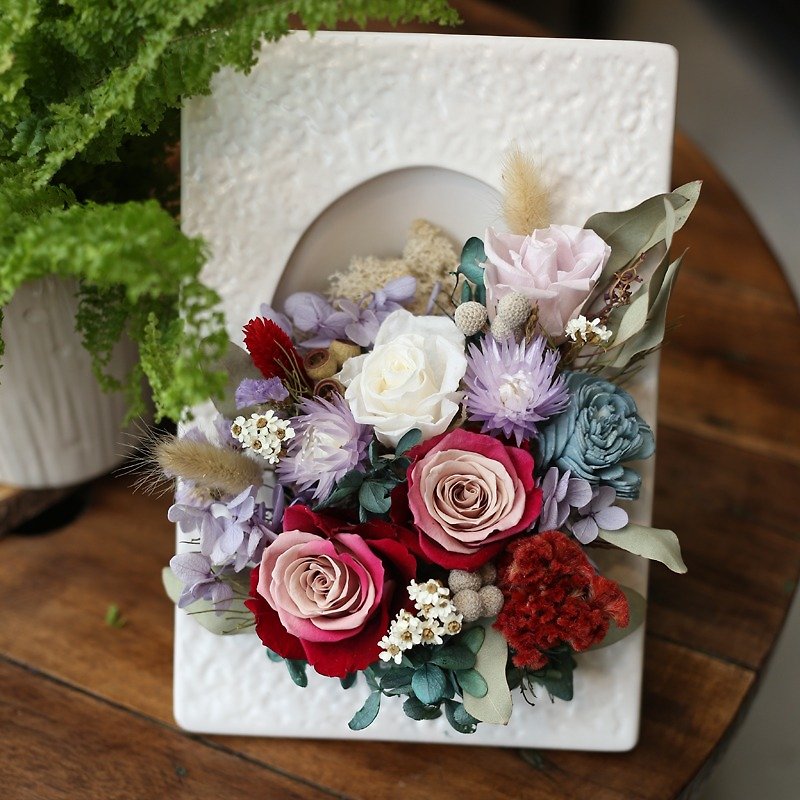 璎珞Manor*T03*Table flower pot flower / eternal flower dry flower / gift preferred / office small things - Dried Flowers & Bouquets - Plants & Flowers 