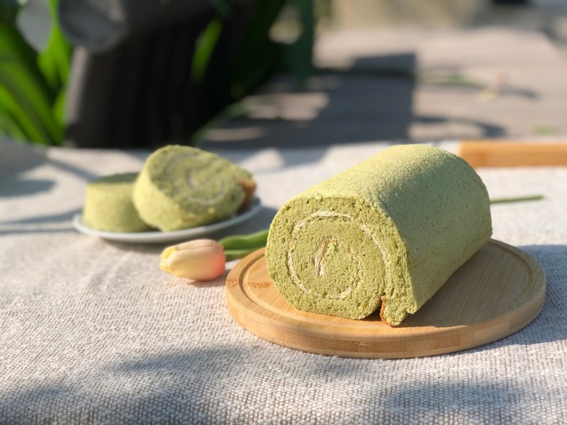 【伊甸迦南園】抹茶蛋糕捲 餐盒裝 禮盒裝 需冷藏 - 蛋糕/甜點 - 紙 粉紅色