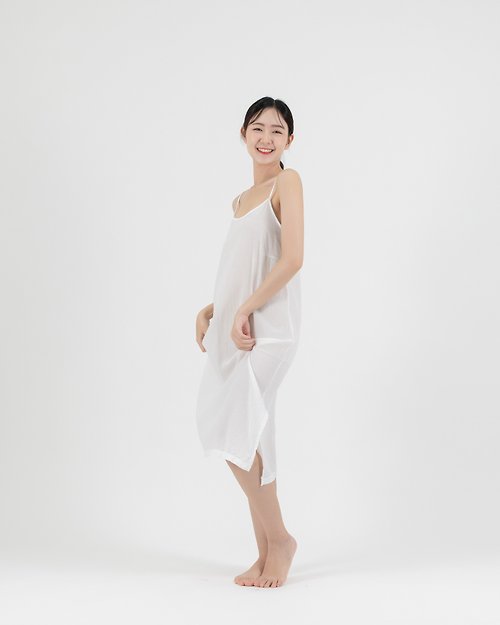 aleya-craft Midi Cotton Slip Dress, Camisole Dress