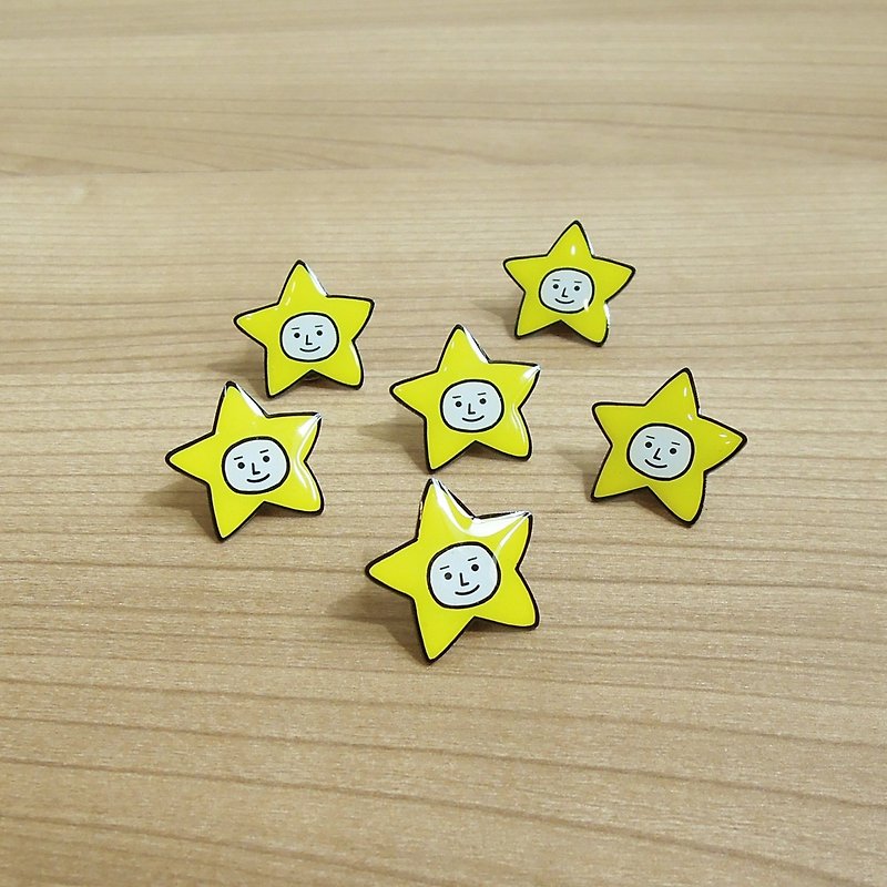 Y planet_star people small badge - เข็มกลัด/พิน - โลหะ สีเหลือง
