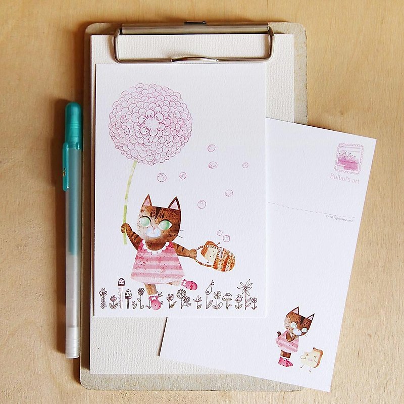 dim sum mui mui go picnic postcard - Cards & Postcards - Paper Pink