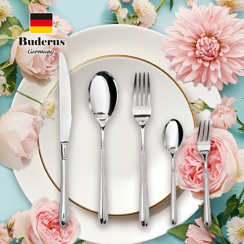 【德國Buderus】316不鏽鋼餐具5件禮盒_多款選擇 - 刀叉/湯匙/餐具組 - 不鏽鋼 銀色