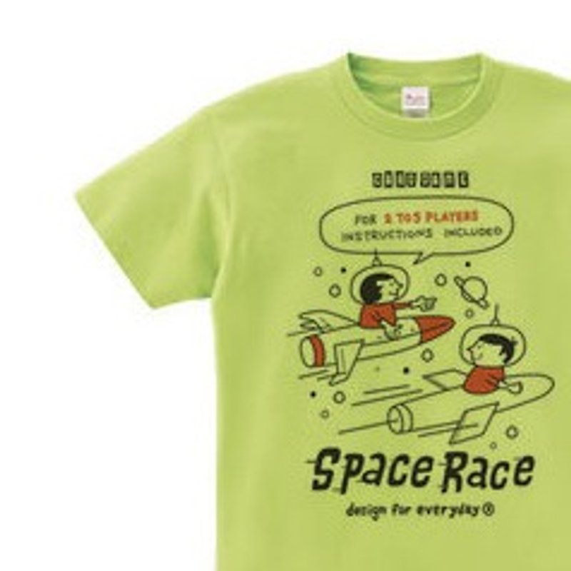 SPACE BOY & GIRL 150.160（女性M.L） Tシャツ【受注生産品】 - 女 T 恤 - 棉．麻 綠色