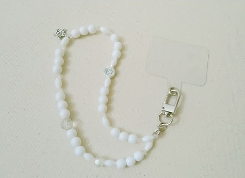 Large Chain Necklace Clear White Transparent Acrylic Plastic