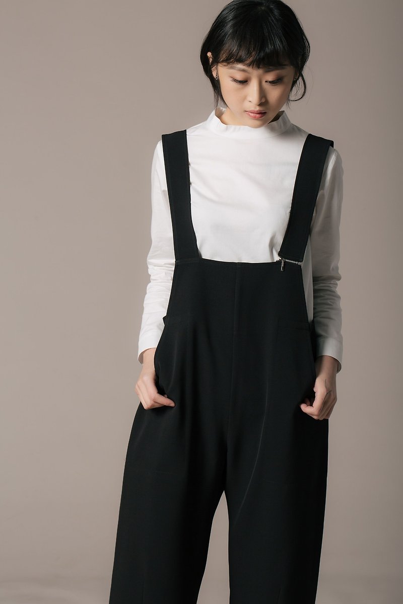 8 lie down_ three-dimensional suspenders - Overalls & Jumpsuits - Other Materials Black