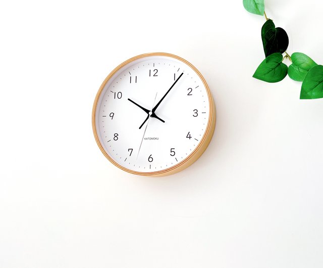 KATOMOKU plywood clock 22 M-size black (km-121BL) wall clock made