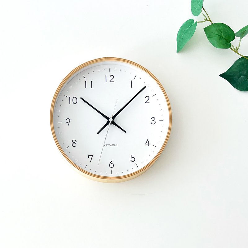 KATOMOKU Plywood clock 22 Mサイズ ブラック km-121BK 掛け時計 連続秒針 - 時計 - 木製 ブラック