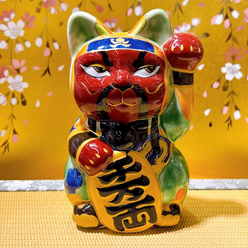 【關福忠魂】日本清水燒招財貓 | 仫繪 關羽 - 擺飾/家飾品 - 瓷 多色