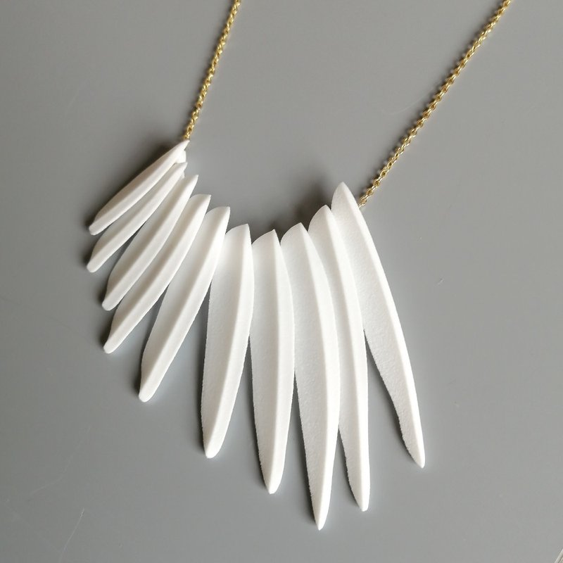 Manus Necklace - Necklaces - Plastic White