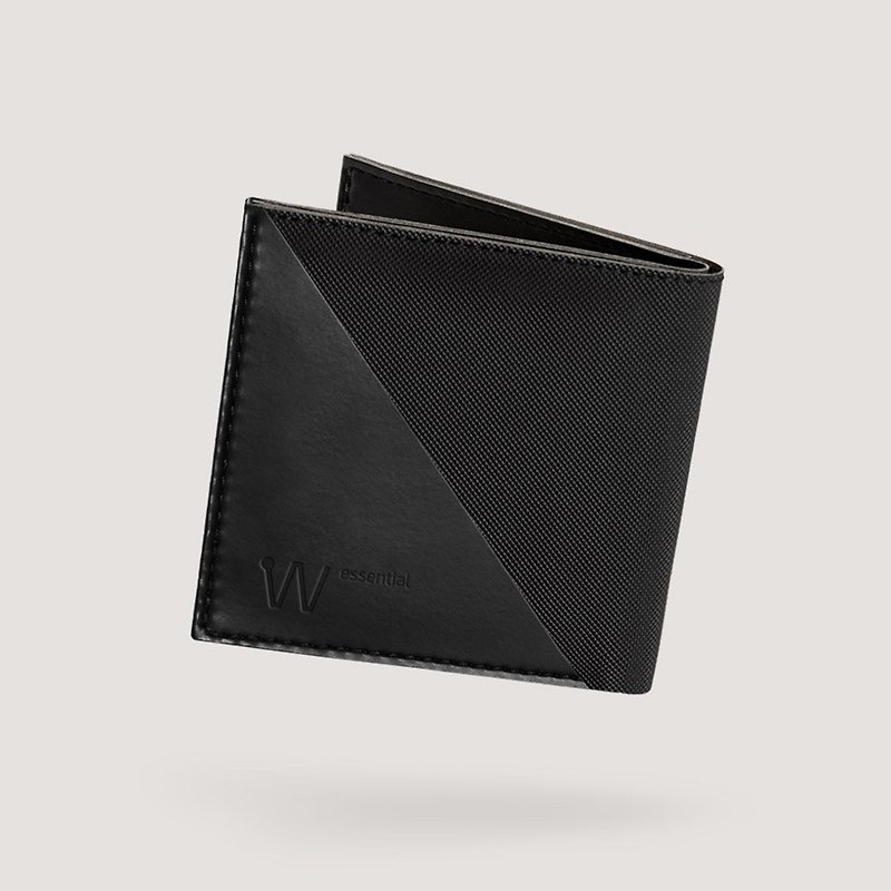 Baggizmo Wiseward Essential RFID protected bi-fold wallet - Jet Black - Wallets - Eco-Friendly Materials Multicolor