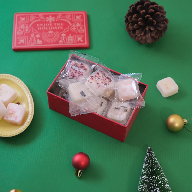 【7折 | 熱銷 No.1】花果茶磚 精緻鐵盒裝 | 聖誕禮物 - 茶葉/茶包/水果茶 - 新鮮食材 紅色