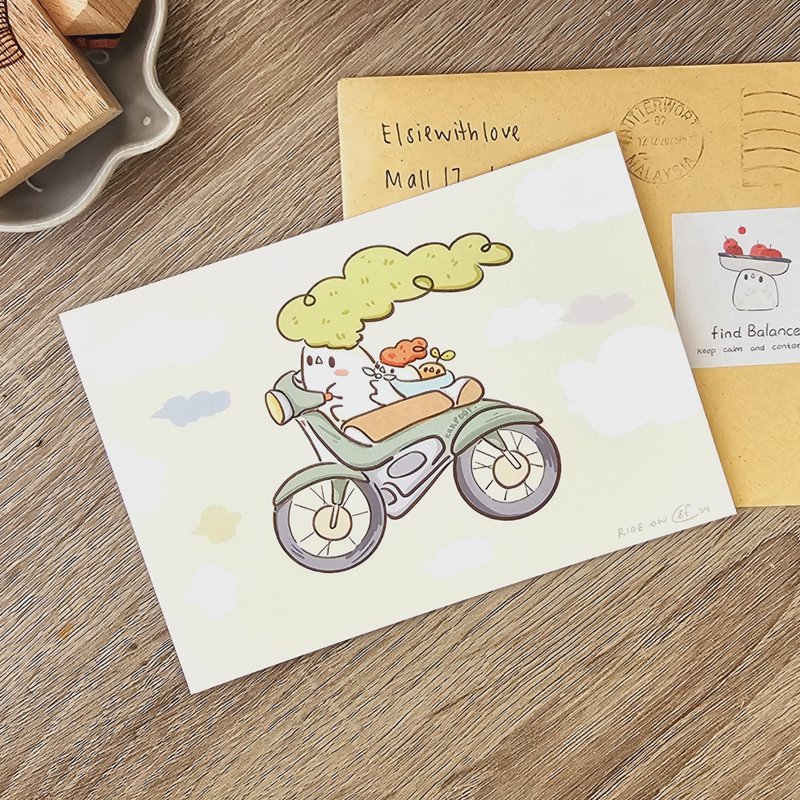 Kakpoot Motorcycle Postcard - การ์ด/โปสการ์ด - กระดาษ หลากหลายสี