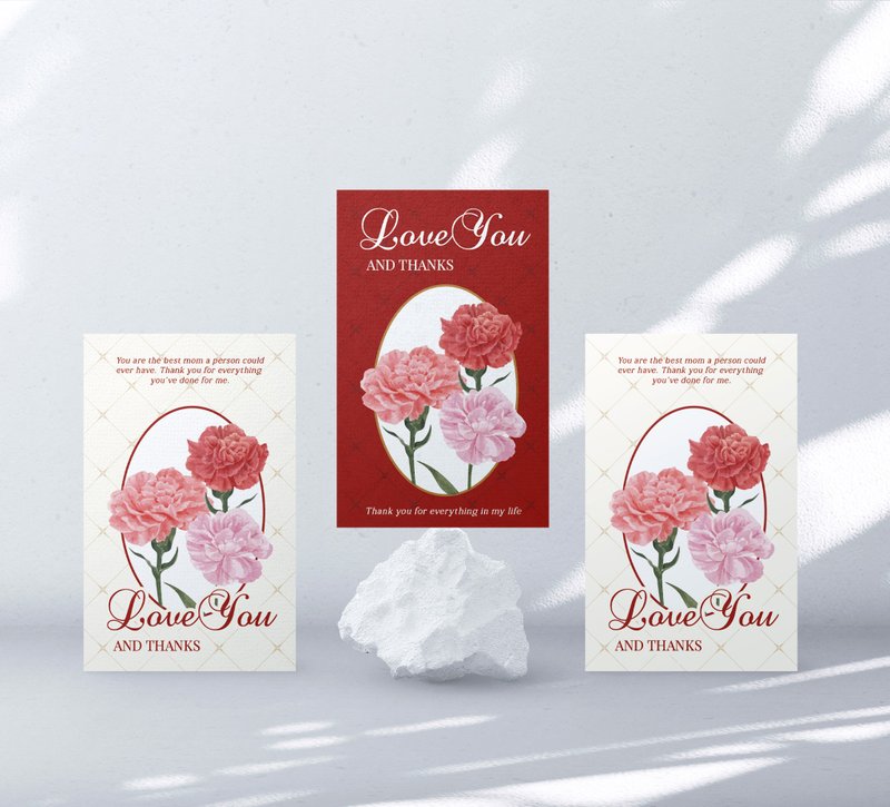 【母親節卡片】Mother's Day 母親節小卡_長形小卡 - 卡片/明信片 - 紙 多色