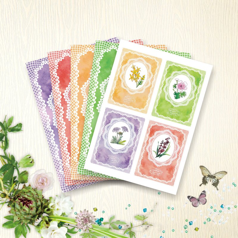 【台灣花卉】 明信片 - 芙勞兒E - 5款各1張 - 卡片/明信片 - 紙 