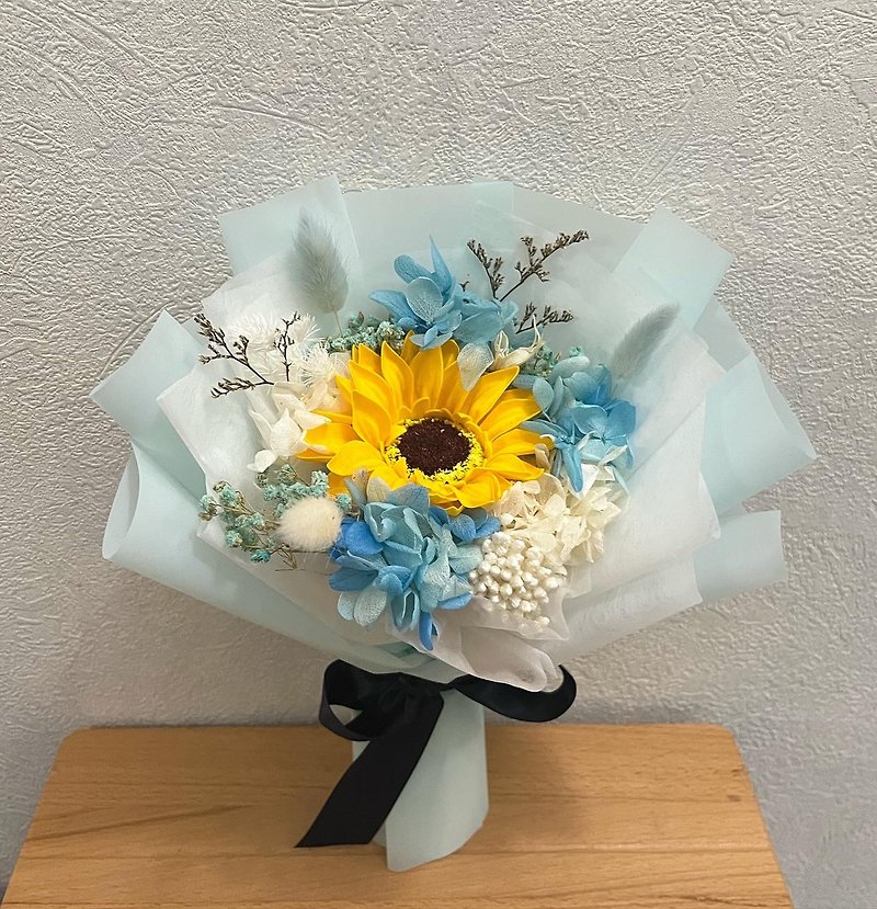 Graduation mini sun bouquet multi-color optional blue/green/brown/yellow xs size - Dried Flowers & Bouquets - Plants & Flowers Multicolor