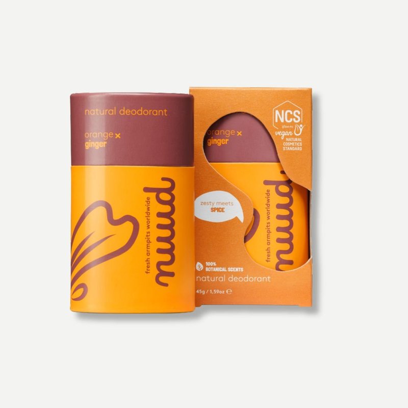 Nuud Care 紙管裝天然高效香體膏 – 甜橙✕暖薑 - 香水/香膏 - 環保材質 橘色