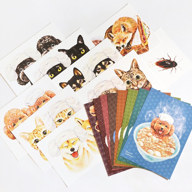 Illustrator postcard - 6 postcards (optional) - Cards & Postcards - Paper Multicolor