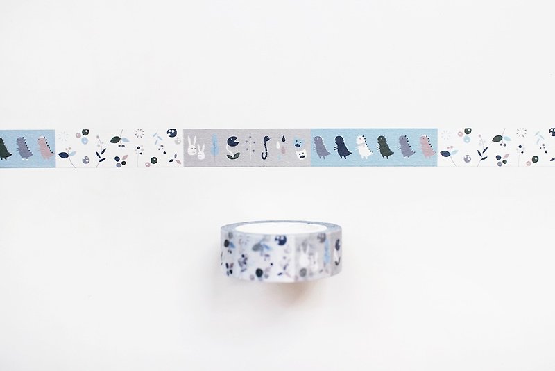 Maotu-Paper Tape (Quiet Forest) - Washi Tape - Paper Blue