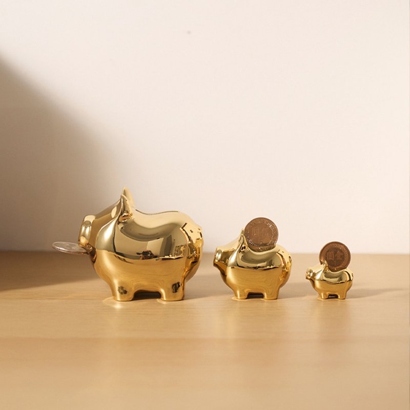 GOLDENPIG | 招財金豬 伍 22K金 - 擺飾/家飾品 - 貴金屬 金色