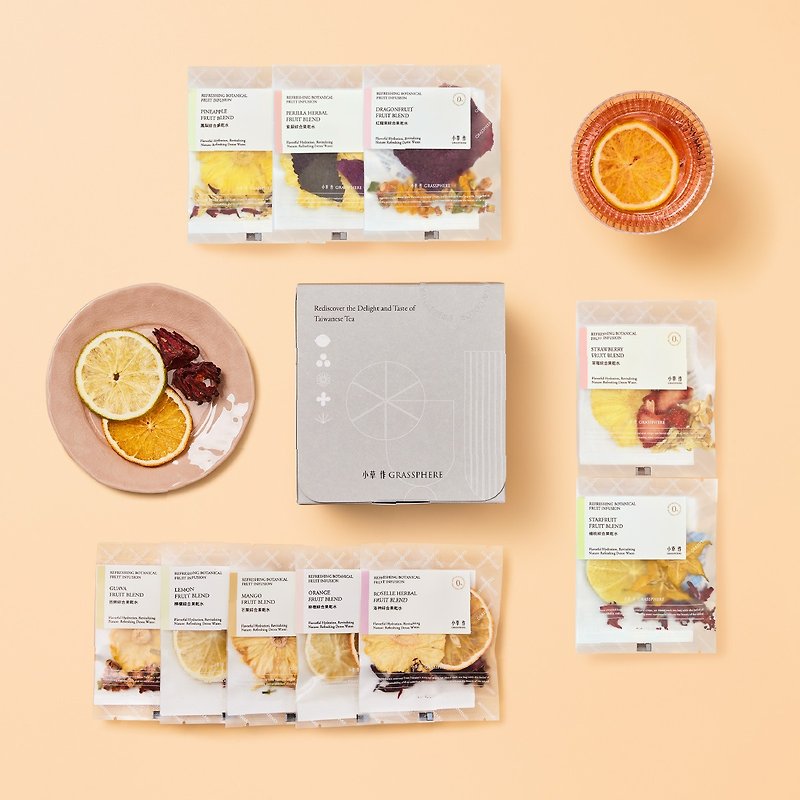 Beginners recommend the dried fruit water combination [Taiwanese dried fruit water trial set of 10 pieces], your little helper for hydration - ชา - อาหารสด หลากหลายสี