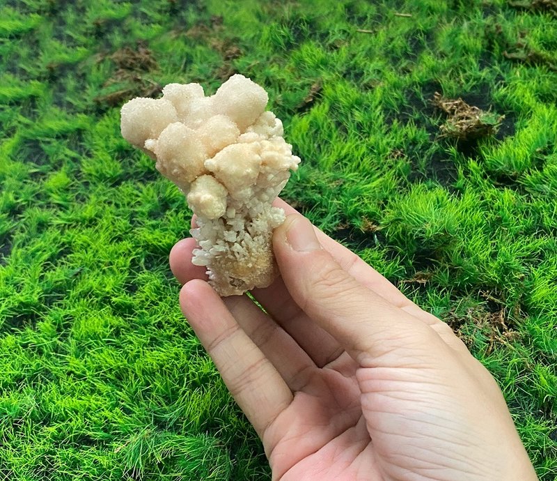 Lovely natural raw mineral calcite flower clusters bring good fortune and career healing - Items for Display - Crystal White