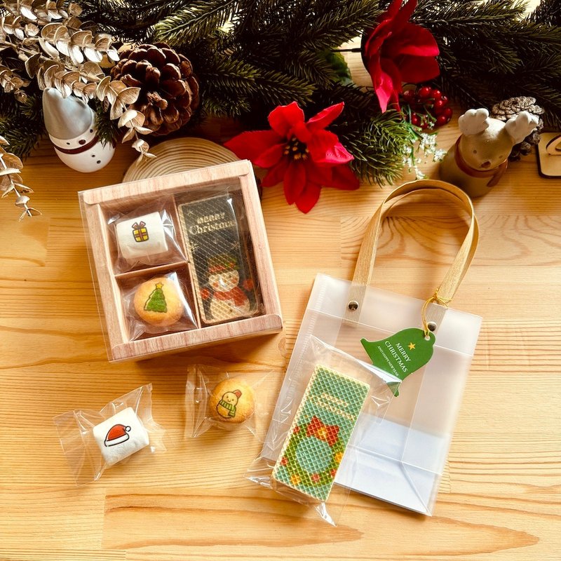 Exchange gifts | Christmas S size comprehensive cookie gift box-A style - Snacks - Fresh Ingredients 