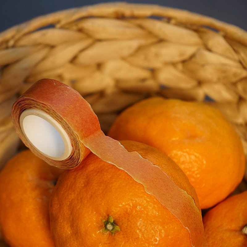 Mandarin orange peel - 紙膠帶/和紙/PET - 紙 