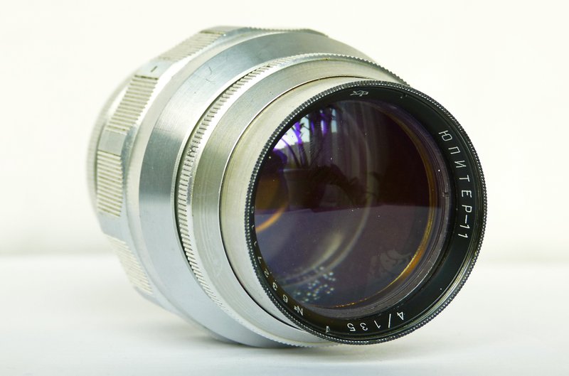 tested Jupiter-11 4/135 lens for SLR M39 mount USSR KOMZ - 相機/拍立得/底片相機 - 其他材質 銀色