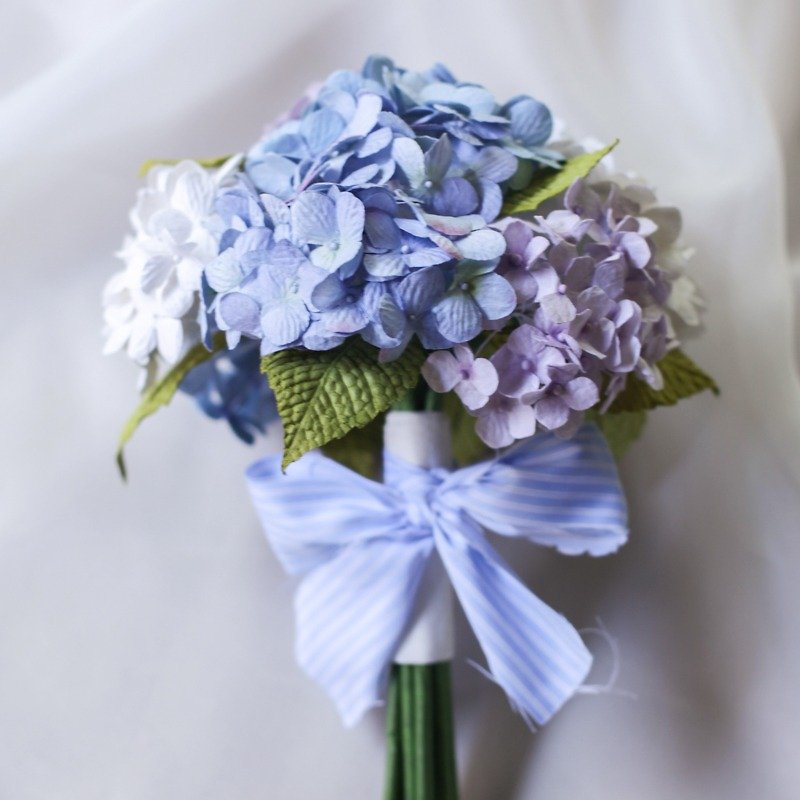 BM113 : Bridesmaid Mini Bouquet, Purple Sky - 擺飾/家飾品 - 紙 藍色