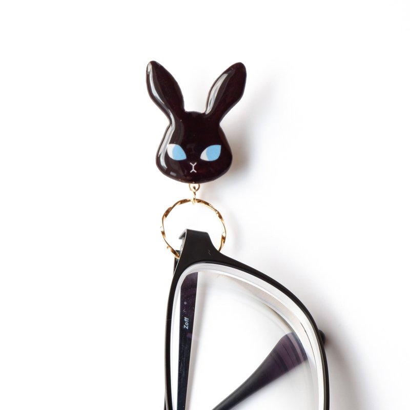可變身眼鏡夾的兔子胸針 眼鏡夾 眼鏡架 兔 兔子 眼鏡 太陽眼鏡 老花眼鏡 輕巧 時尚 - 胸針 - 塑膠 白色