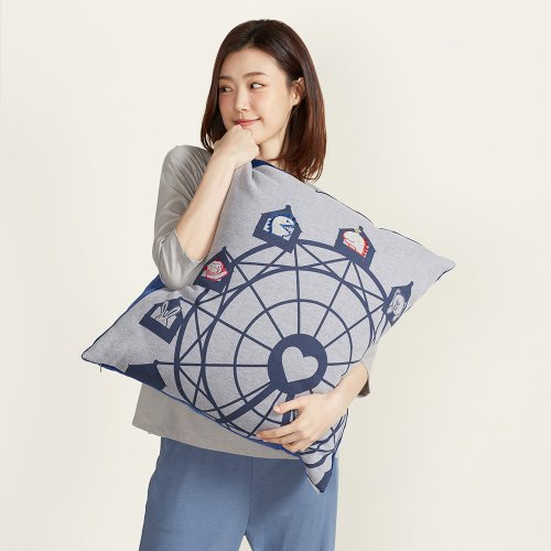 YVONNE COLLECTION以旺傢飾 摩天輪方形抱枕(60x60公分)-岩石灰