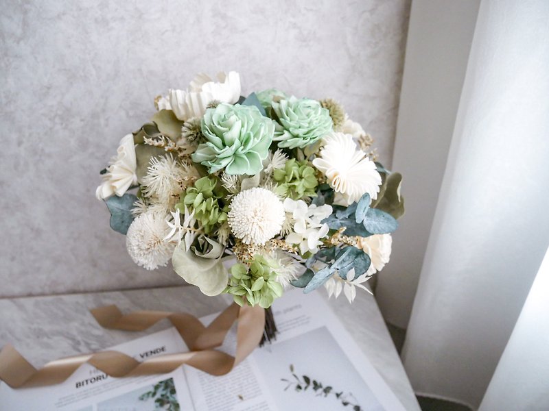 Natural dry flower split bouquet [Peppermint Forest] sharing bouquet/forest/customized - Dried Flowers & Bouquets - Plants & Flowers White