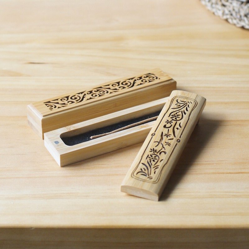 Nanzhu incense box bamboo design sleeping incense box - น้ำหอม - ไม้ 