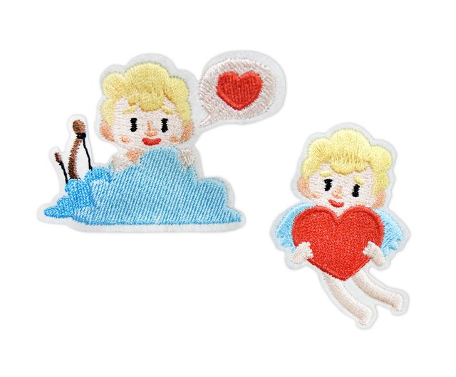 Embroidered Fabric Patches Cupid Series (Two Designs)