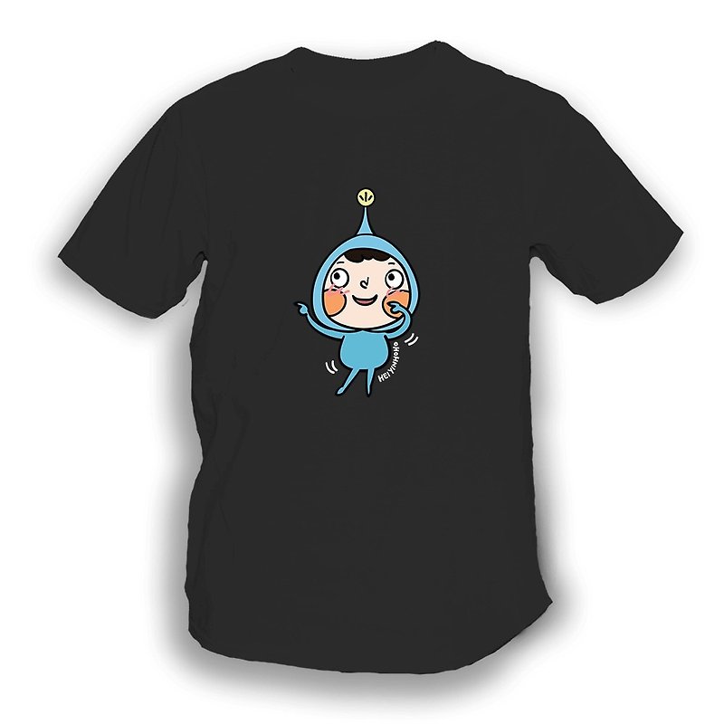 【HeiyinHOHO HoHo and LamHo】T-shirt｜Dancing LamHo - เสื้อฮู้ด - ผ้าฝ้าย/ผ้าลินิน สีดำ