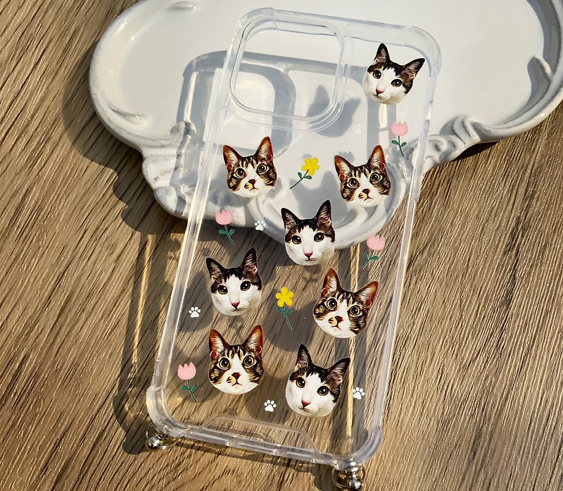 |Customized|Pet transparent case|Iphone case|Head type|One pet or more - Phone Cases - Plastic 