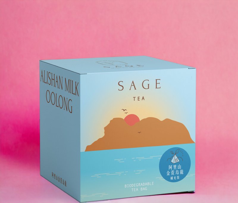 Sage Tea【潤燥養生】阿里山金萱烏龍 環保補充裝 原片立體茶 - 茶葉/茶包/水果茶 - 新鮮食材 藍色