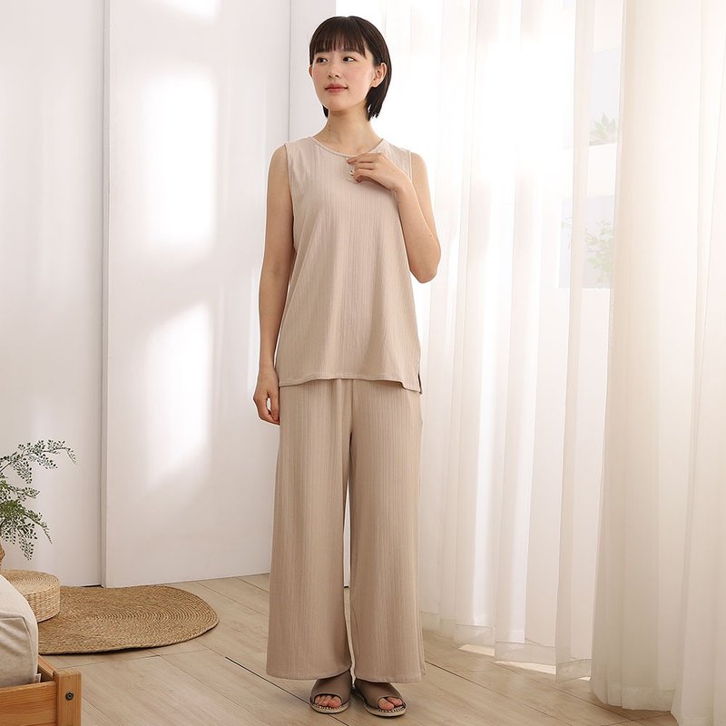 柔軟觸感楊柳30布背心套裝-共2色 - 睡衣/居家服 - 棉．麻 多色