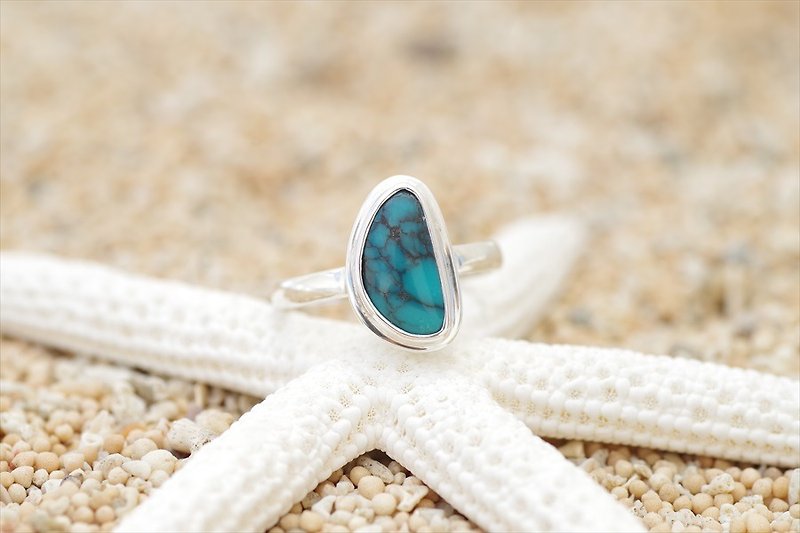Turquoise Silver ring - General Rings - Stone Blue