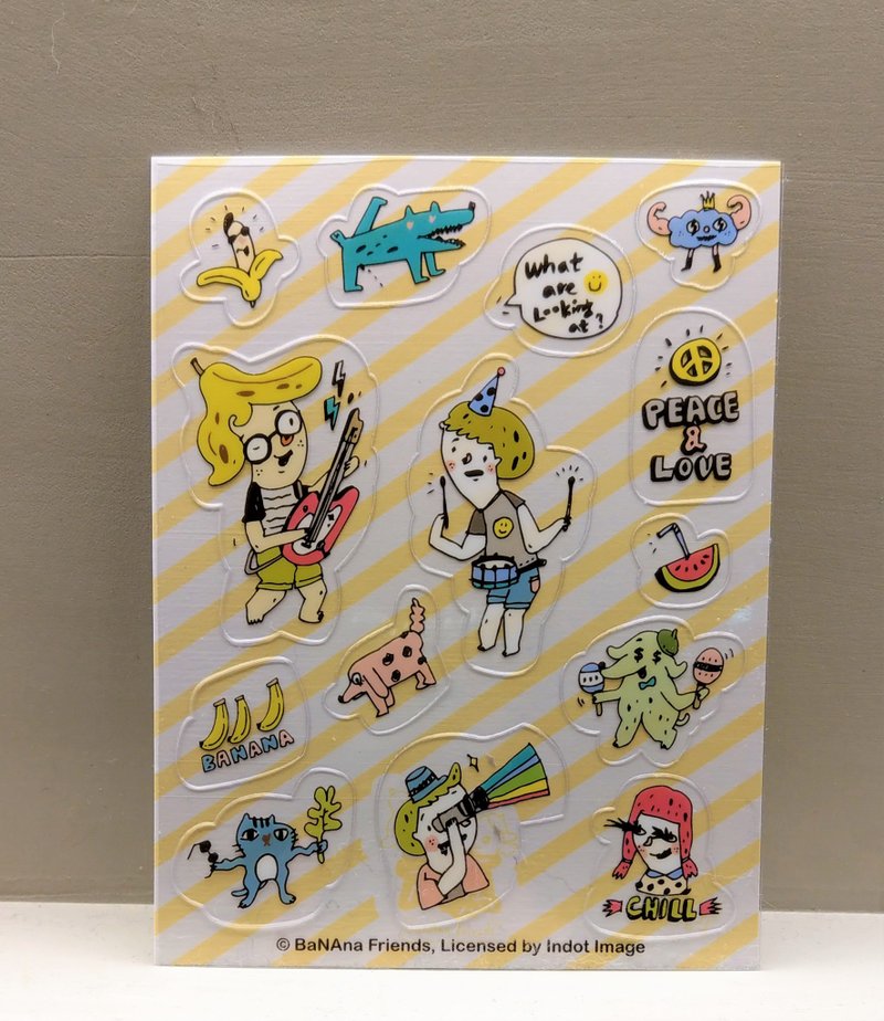 阿蕉 - 角色透明貼紙 - 貼紙 - 紙 透明