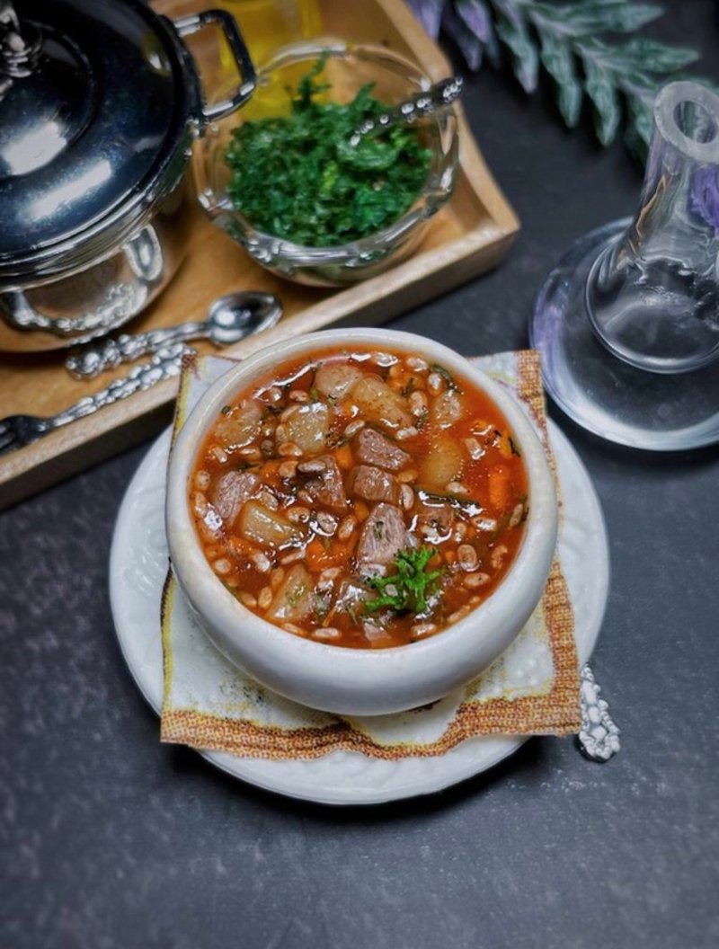 Miniature beans soup. TUTORIAL polymer clay. Miniature food. Dollhouse miniature - 線上教學/教學影片 - 其他材質 