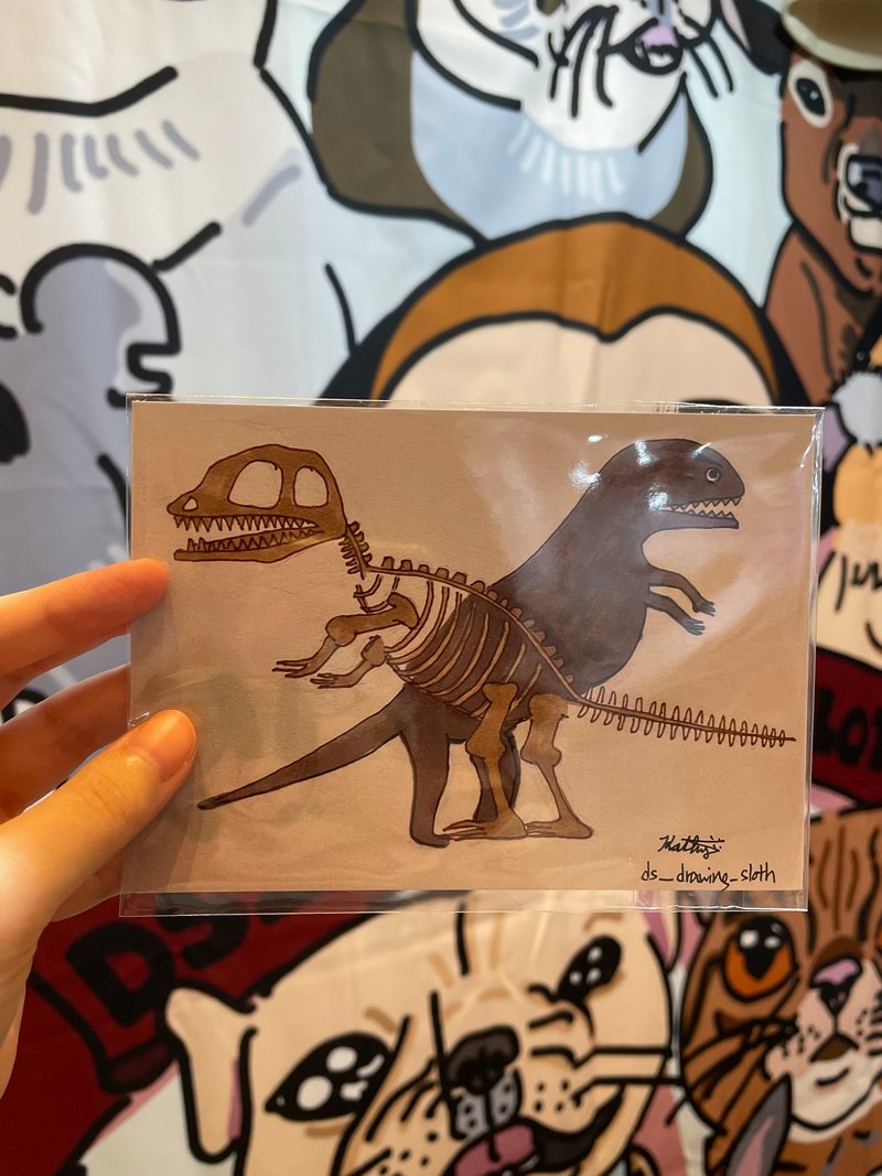 postcard dinosaur - การ์ด/โปสการ์ด - กระดาษ 