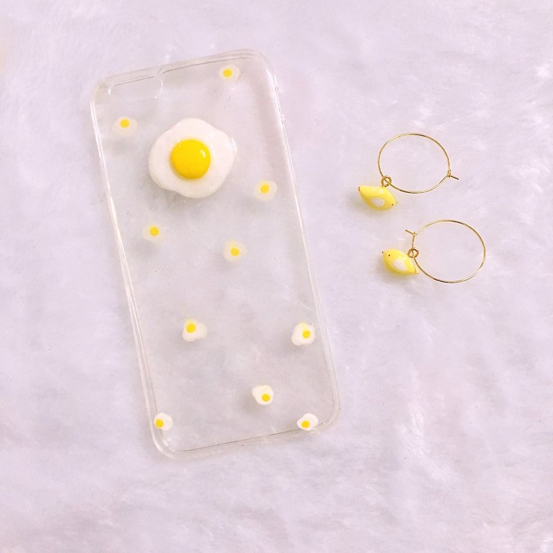 OMO Moの手描きの卵の殻ソフトエッジの携帯電話 - スマホケース - 粘土 イエロー