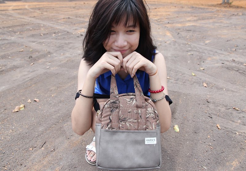HARNS: After the flower girl backpack satchel handbag (brown) - Backpacks - Paper Brown