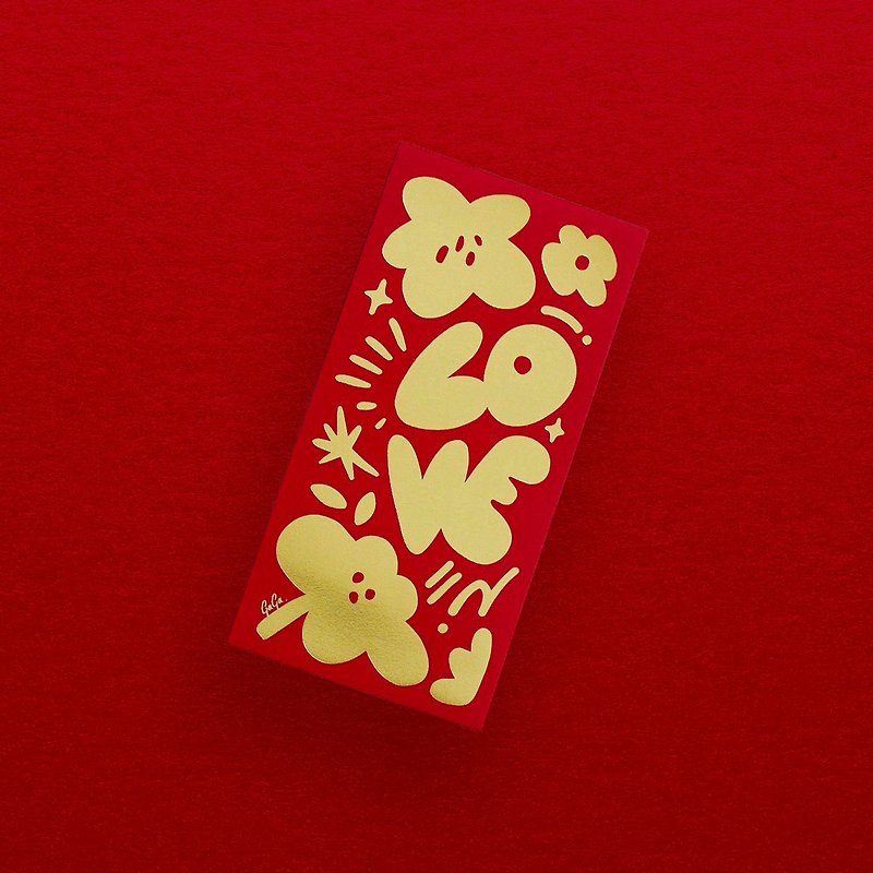 箔押し紅封袋 | 春の紅封袋（5枚入） - ご祝儀袋・ポチ袋 - 紙 レッド